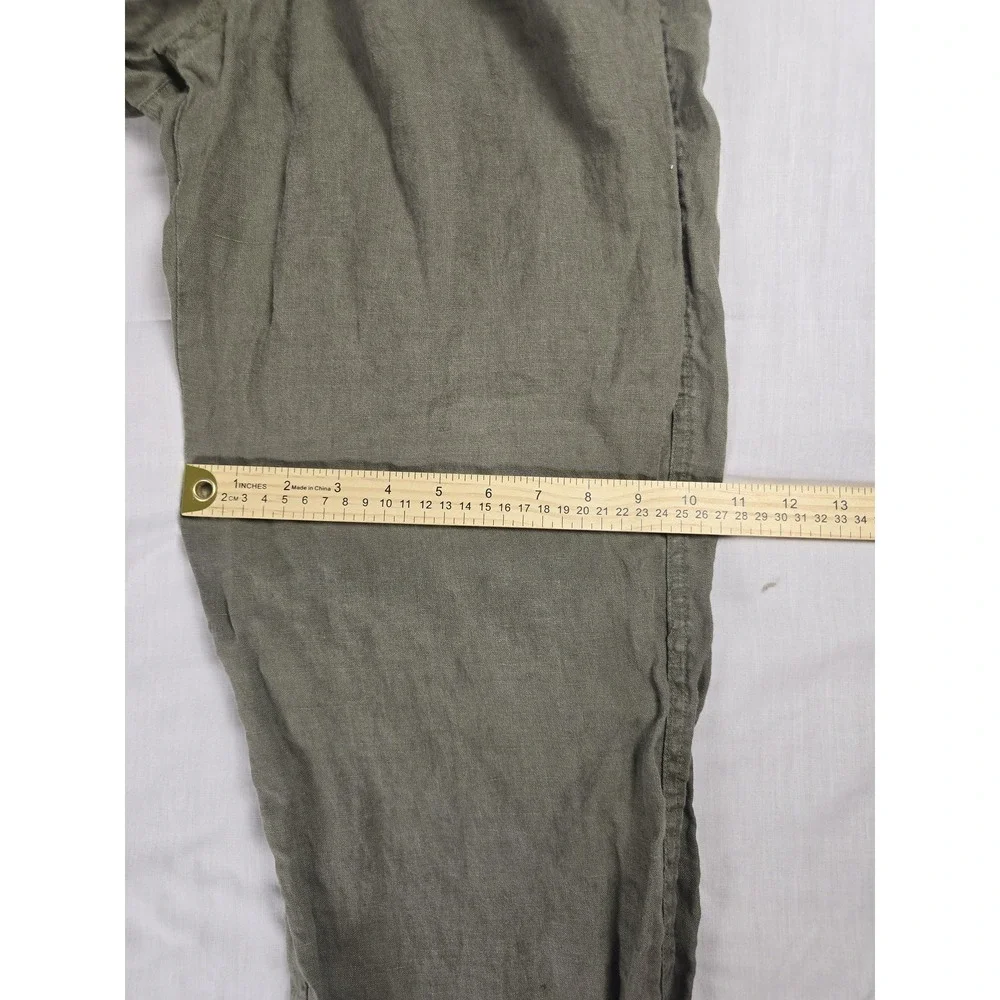 Quince Pants Mens XL Green Linen Drawstring Beach Jogger Relaxed Fit Casual